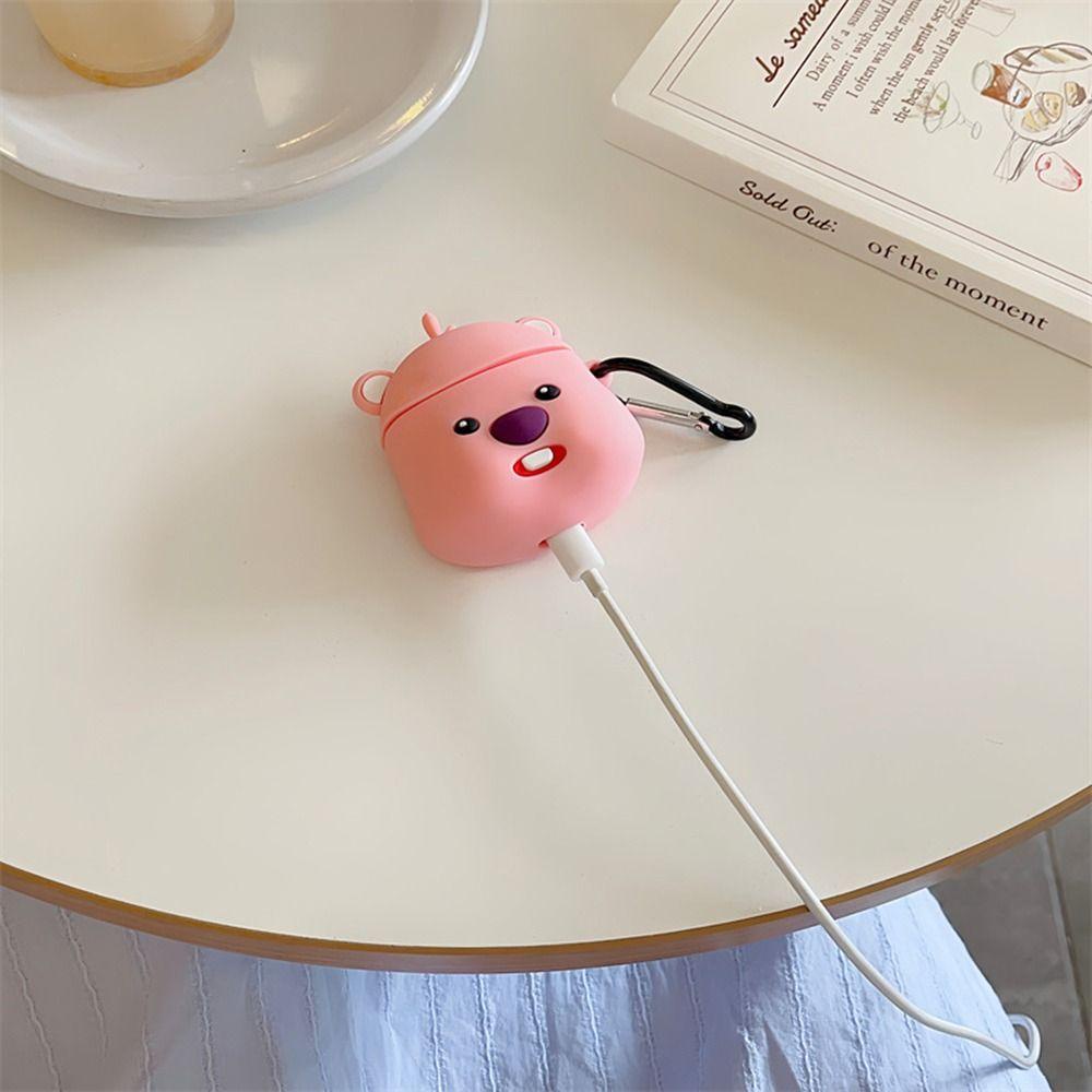 Keene Vỏ Bảo Vệ Hộp Sạc Tai Nghe airpods Bằng Silicon Họa Tiết Hoạt Hình Dễ Thương Thoải Mái