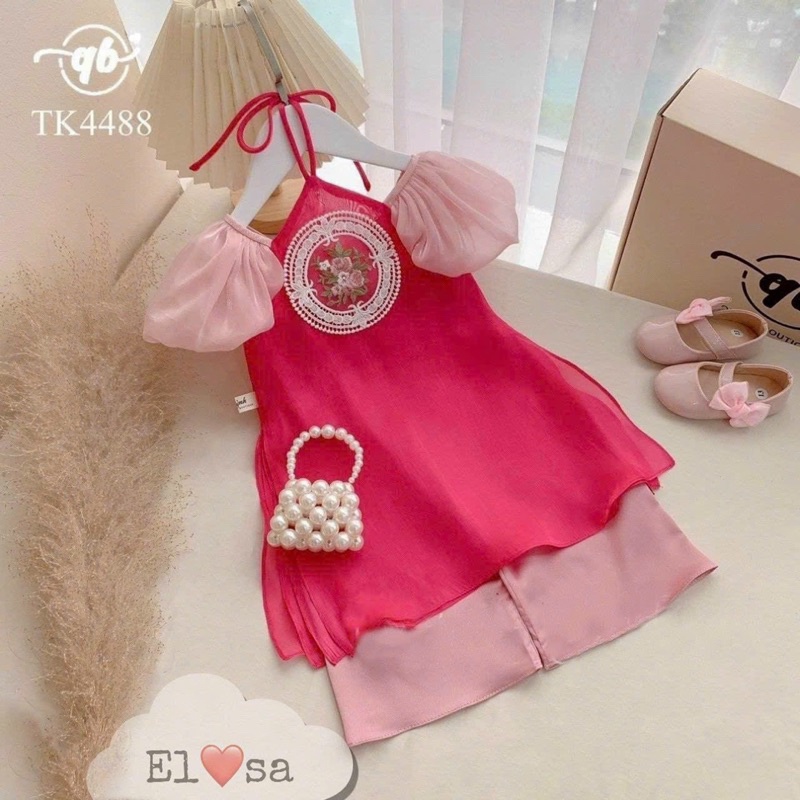 Set yếm lụa cho bé