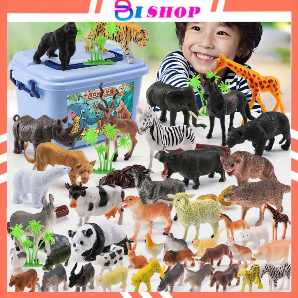 Bộ Động Vật 58 Chi Tiết Cho Bé Đồ Chơi Mô Hình Động Vật