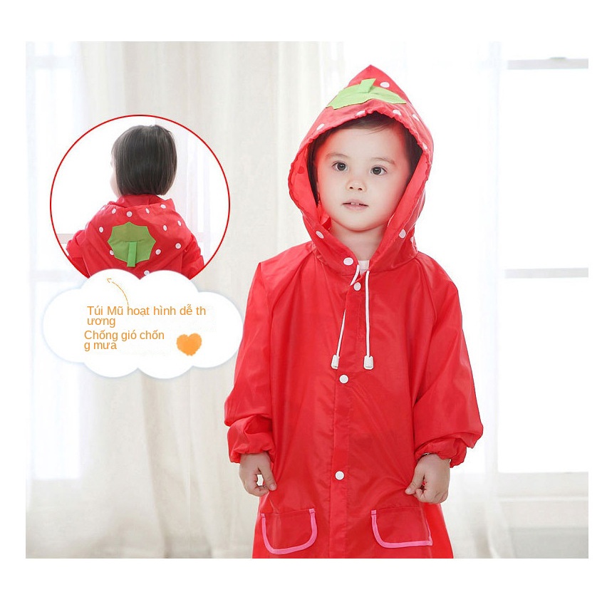 Hoạt Hình Áo Mưa Liền Thân Hình Động Vật Đáng Yêu Cho Bé Dễ Thương