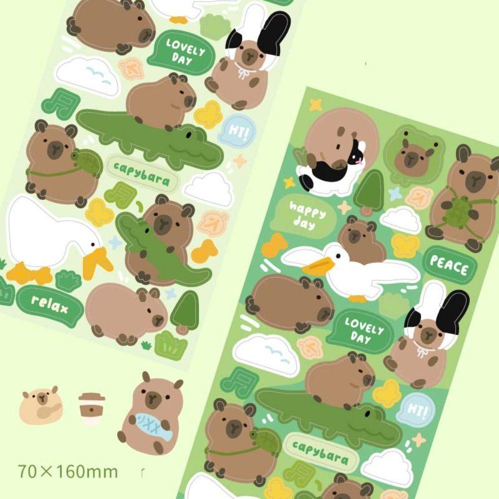 Shanlin capybara sticker Dán Trang Trí Điện Thoại Chống Thấm Nước Hình Động Vật Dễ Thương diy
