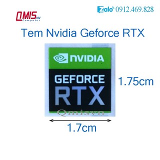 1 cái tem logo card đồ hoạ nvidia geforce rtx trang trí máy tính laptop pc - sticker