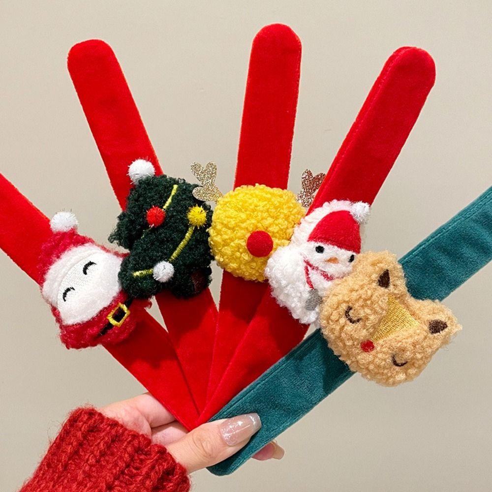 Vòng Đeo Tay Lông Nhung Họa Tiết Hoạt Hình Ông Già Noel dallas1 Giáng Sinh