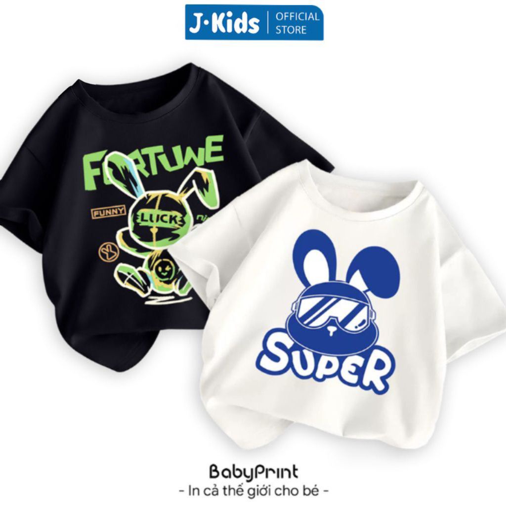 Áo thun bé trai J-Kids áo phông ngắn tay cho bé in hình độc đáo mẫu mới 2023