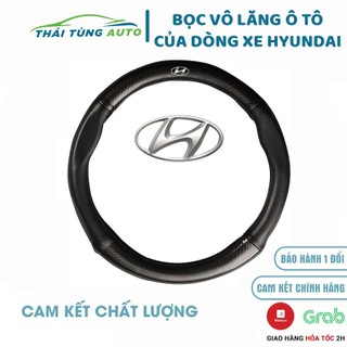 Bọc vô lăng ô tô Hyundai I10, I20, I30, Accent, Santafe, Tucson, Kona, Getz, Avante, Elantra, bọc vô lăng cacbon ô tô ch