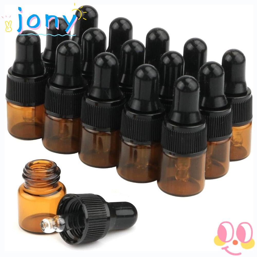 Jonye Bộ 15 Bình Thủy Tinh Nhỏ Giọt Tròn Màu Nâu