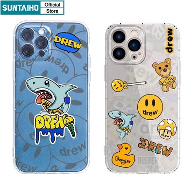 Suntaiho Ốp Điện Thoại tpu Mềm Chống Sốc In Hình Cá Mập graffiti Cho iphone 15 14 12 13 11 pro max ip 7 8 plus x xs xr xs max