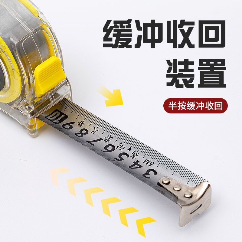 Thước Dây Bằng Thép Không Gỉ Trong Suốt Dày Dặn Dài 3m 5m 7.5m 10m