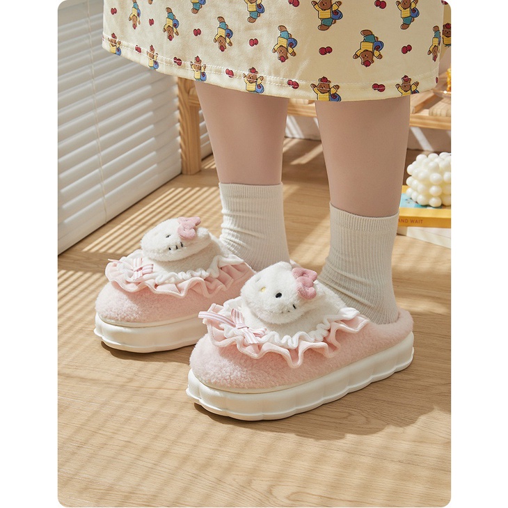 Dép Bông Đi Trong Nhà Hình Hoạt Hình Xinh Xắn Cho Nữ