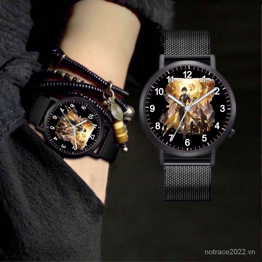 ★Genshin Impact★Ayato Đồng Hồ Đeo Tay Phát Quang Chống Thấm Nước Hai Chiều Thời Trang