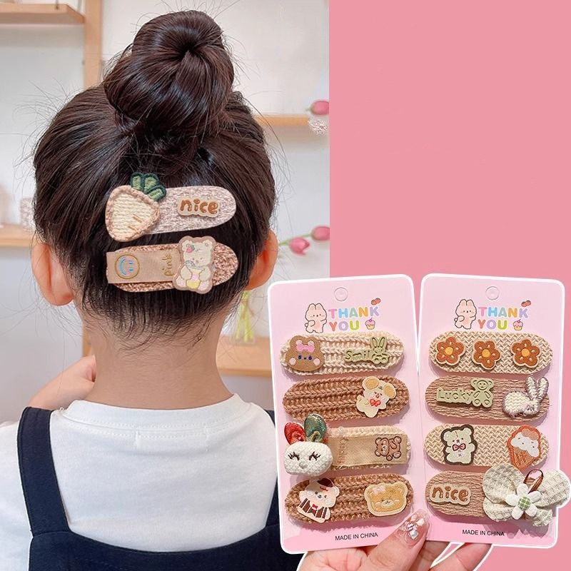 Bộ 4 Miếng Dán Tóc Thần Kỳ Thời Trang Thu Đông Cho Bé Gái