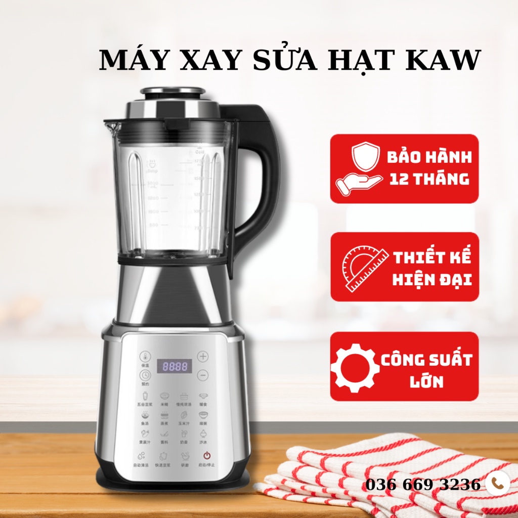 Máy Xay Sữa Hạt KAW Z1000, Đa Năng, Hàng Chính Hãng Bảo 12 Tháng