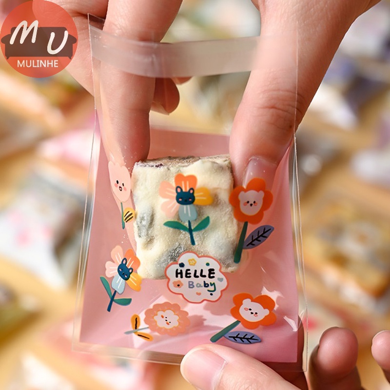 Set 100 Túi Nhựa Trong Suốt Đựng Bánh Kẹo Tiện Lợi vn