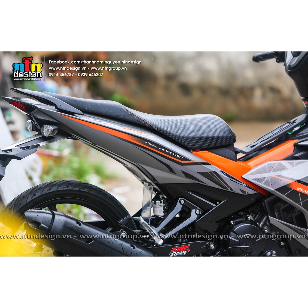 Tem rời Exciter 150 xám cam đen - mẫu Y15ZR 2023 siêu hot