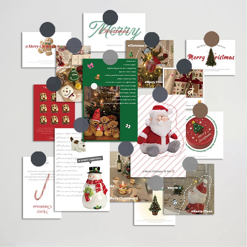 Thiệp Giáng Sinh Treo Tường diy Phong Cách Mỹ Đơn Giản Trang Trí Phòng Ngủ Thẻ