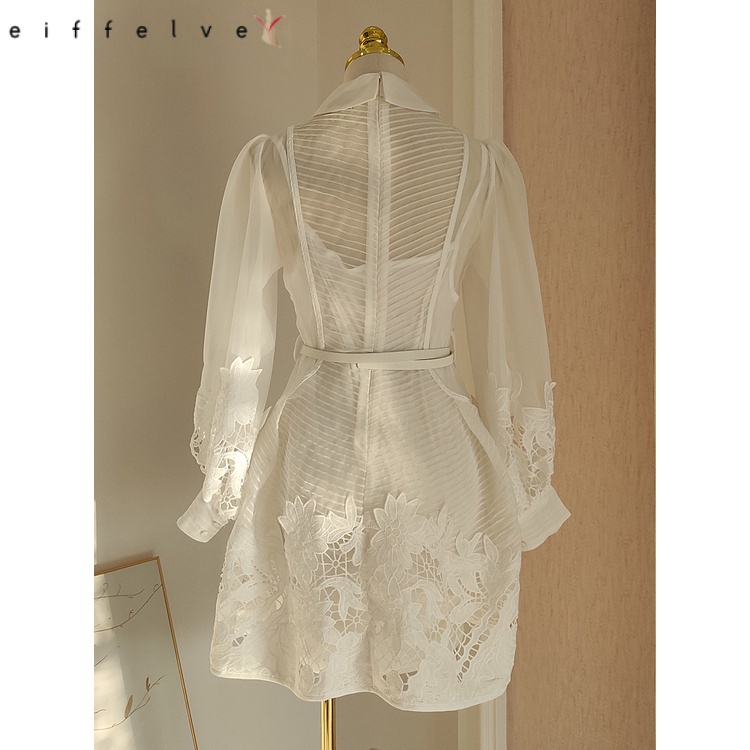 Váy Trắng Xếp Ly Dáng Dài Tan Trong Nước Phong Cách Pháp Niche 2023 Mới 1191