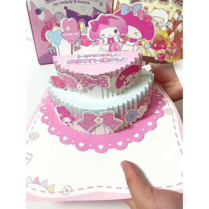 Sách Hình Bánh Kem 3d Hoạt Hình Dễ Thương Dành Cho Bé Gái