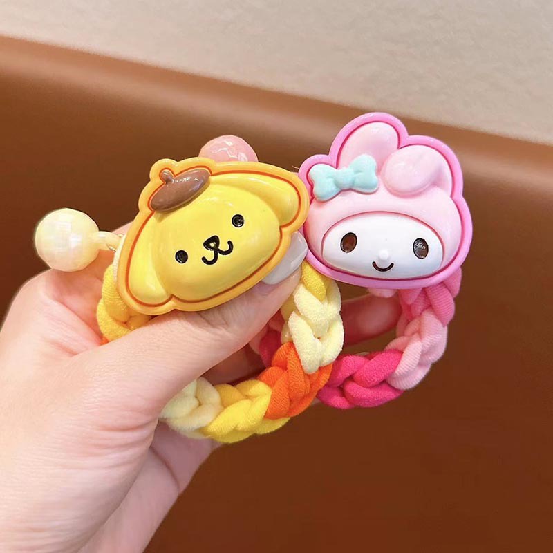 Mới Dây Cột Tóc Cao Su Họa Tiết Hoạt Hình Phong Cách Hàn Quốc Cho Bé Gái