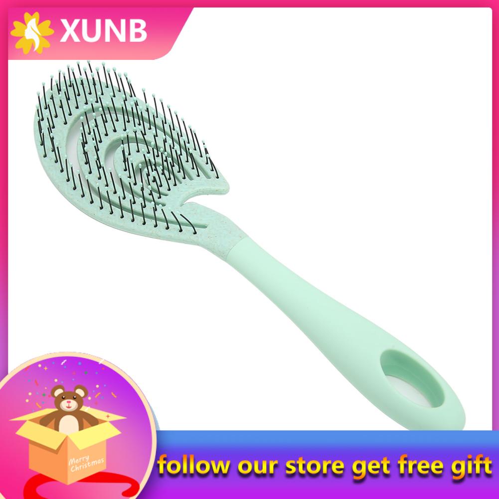 Xunb Non Static Comb  Washable Hollow Modeling Quickly Ball  Hangable Arc Touch Scalp for Men Women Salon