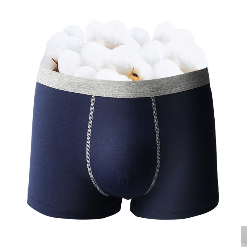 Quần Lót boxer cotton Không Đường May Màu Sắc Đơn Giản Cho Nam Giới Có Size xl-4xl