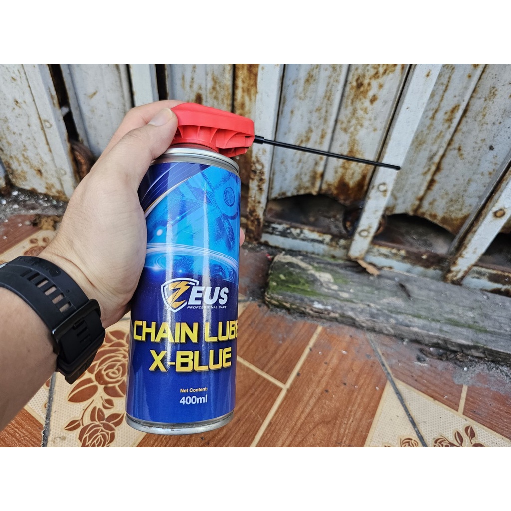 Dung Dịch Bôi Trơn, Dưỡng Sên Mỡ Bò Xanh Zeus Chain Lube X-Blue 400ml