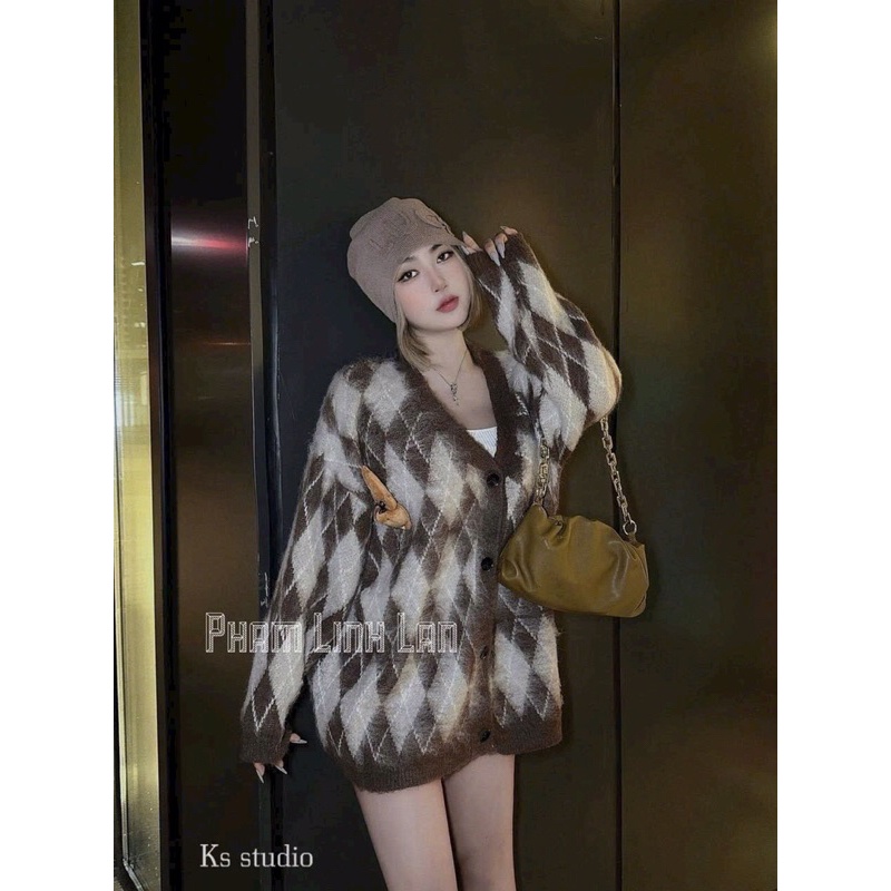 Áo candigan len lông