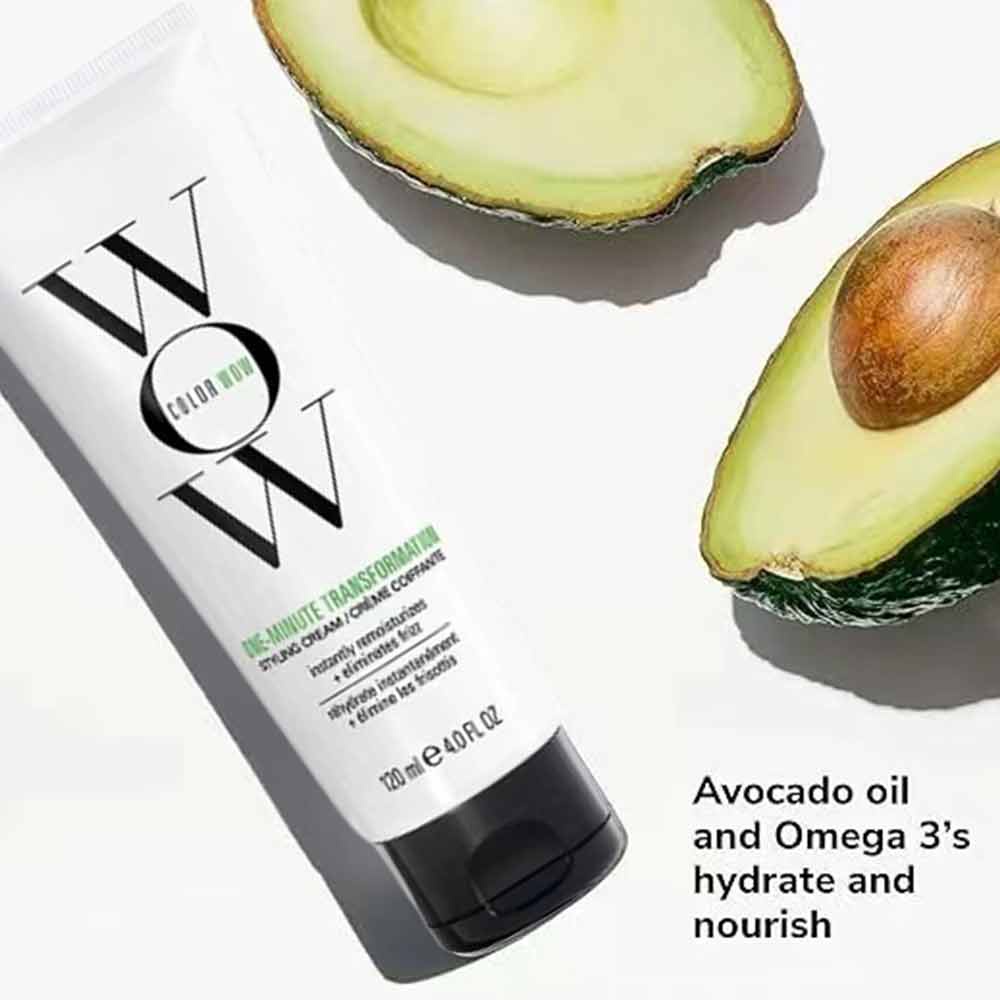 COLOR WOW One Minute Transformation Styling Cream - Mini Travel Frizz Fighting Fine Thick Dream Coat