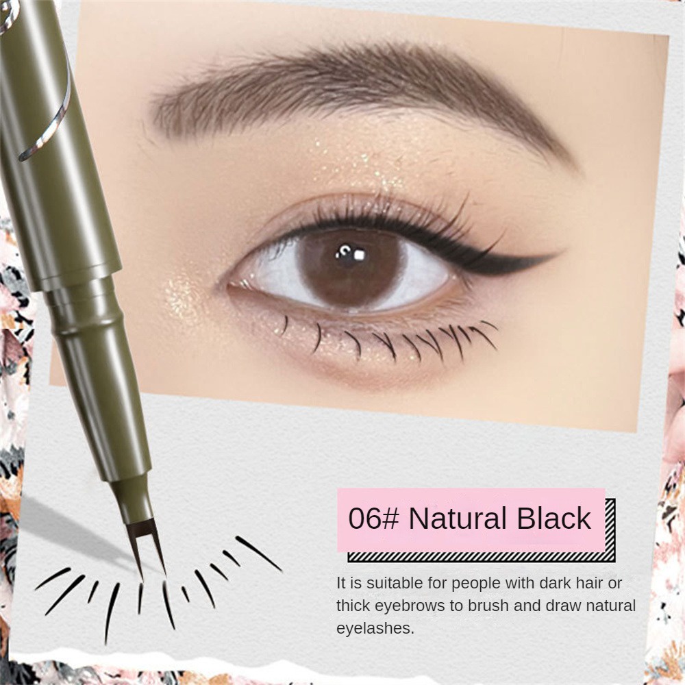 Bút Kẻ Mắt Lông Mi Colorbee Không Lem Bút Chì Kẻ Lông Mày Hai đầu Siêu Mịn Nằm Tằm Xuống Nhanh Khô Không Thấm Nước Lâu Trôi, Mỹ   Dễ Thương