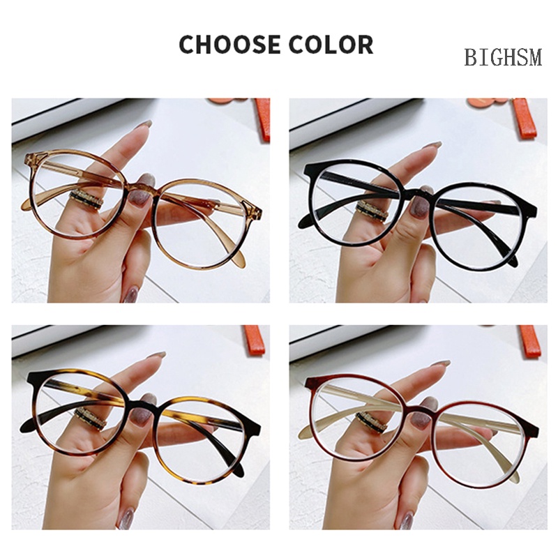 Bighsm Mắt Kính Gọng Tròn Lớn Chống Ánh Sáng Xanh Thời Trang Unisex skk