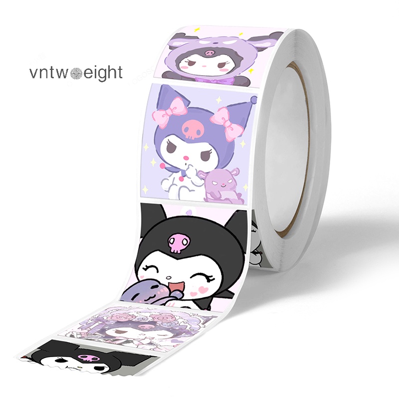 Cuộn 500 Miếng Dán Niêm Phong Trang Trí In Hình Biểu Cảm Hoạt Hình sujian333