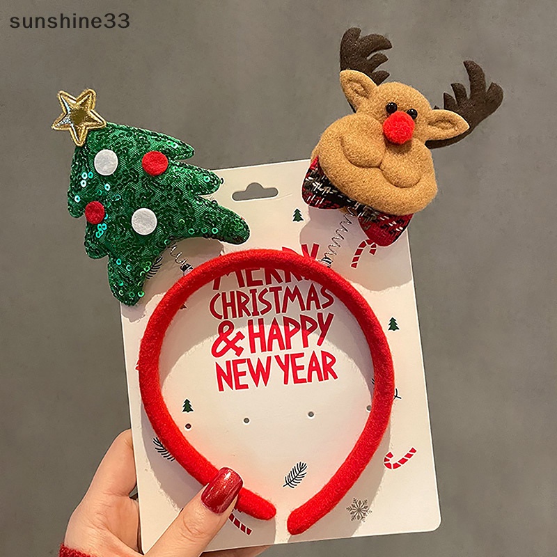 Su Băng Đô Cài Tóc Hoạt Hình Ông Già Noel Tuần Lộc Giáng Sinh Chúc Mừng Năm Mới