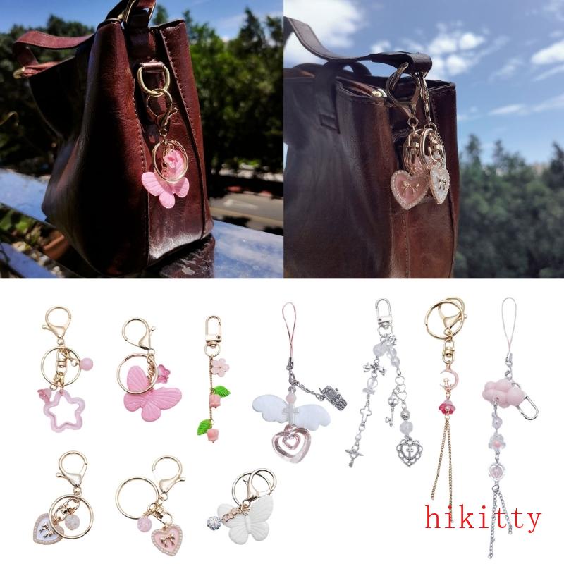 Hik Dây Đeo Điện Thoại Hình Ngôi Sao Năm Cánh Đính Hạt Phối Tua Rua Dễ Thương