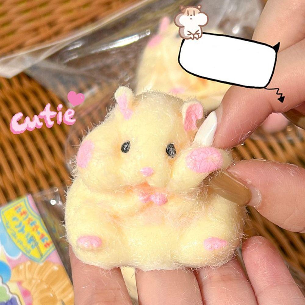 Mmluck Đồ Chơi Búp Bê Nhấn Tạo Hình Chú Chuột hamster 3d Bằng silicone