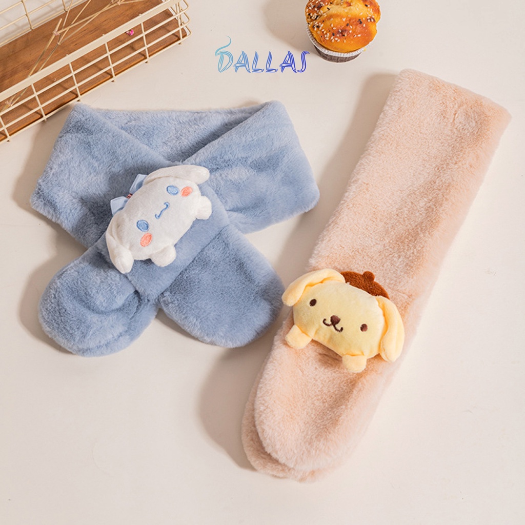 Khăn Choàng Cổ Phủ Lông Dày Giữ Ấm Mềm Mại Trang Trí Hoạt Hình Giữ Ấm Mùa Đông Cho Bé Trai Và Bé Gái pupil