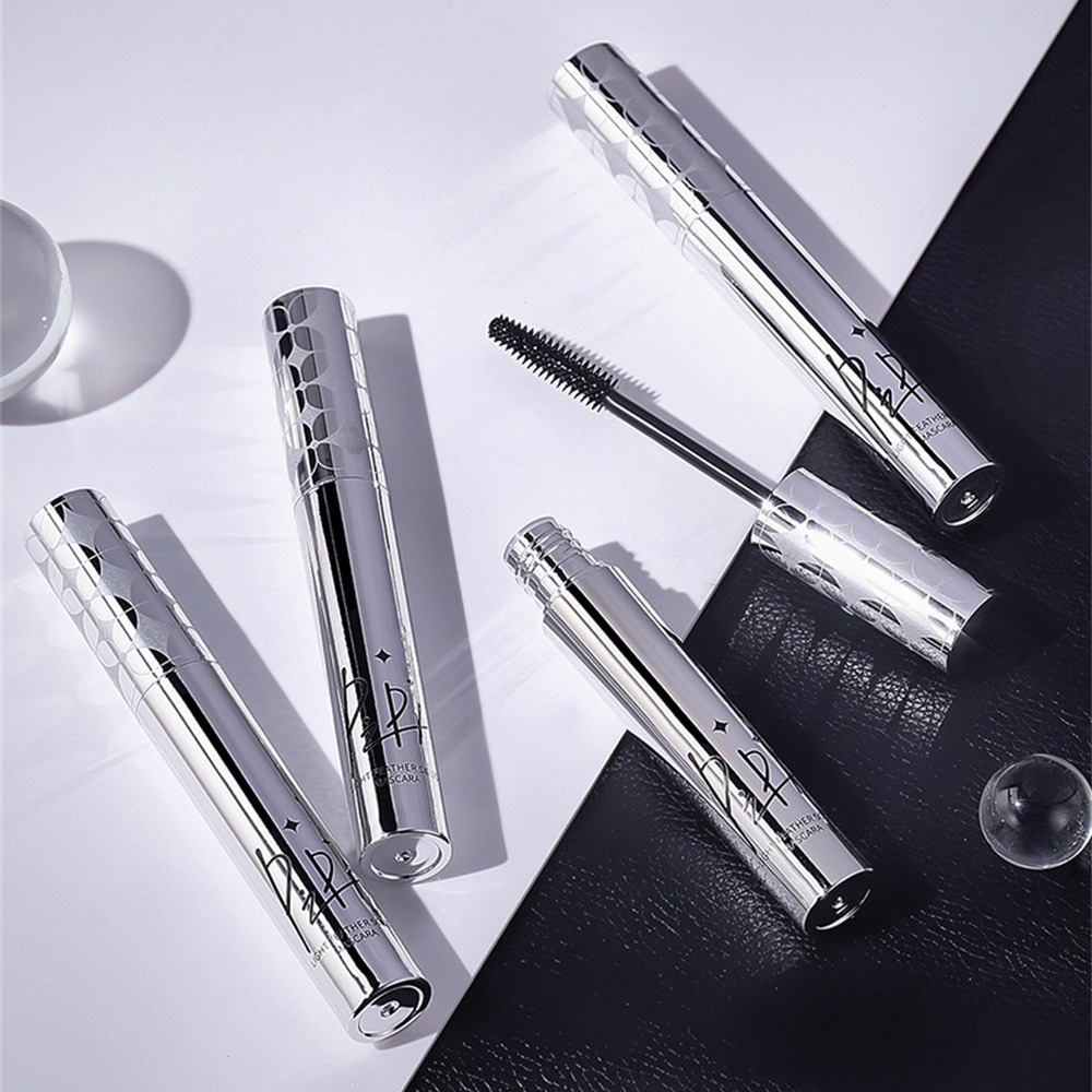 Mascara dày màu nâu tự nhiên Mascara dày màu đen lâu trôi Không có cặn phổ biến cho mọi loại da Kem lót lông mi 4G Mascara tự nhiên không thấm nước heby1
