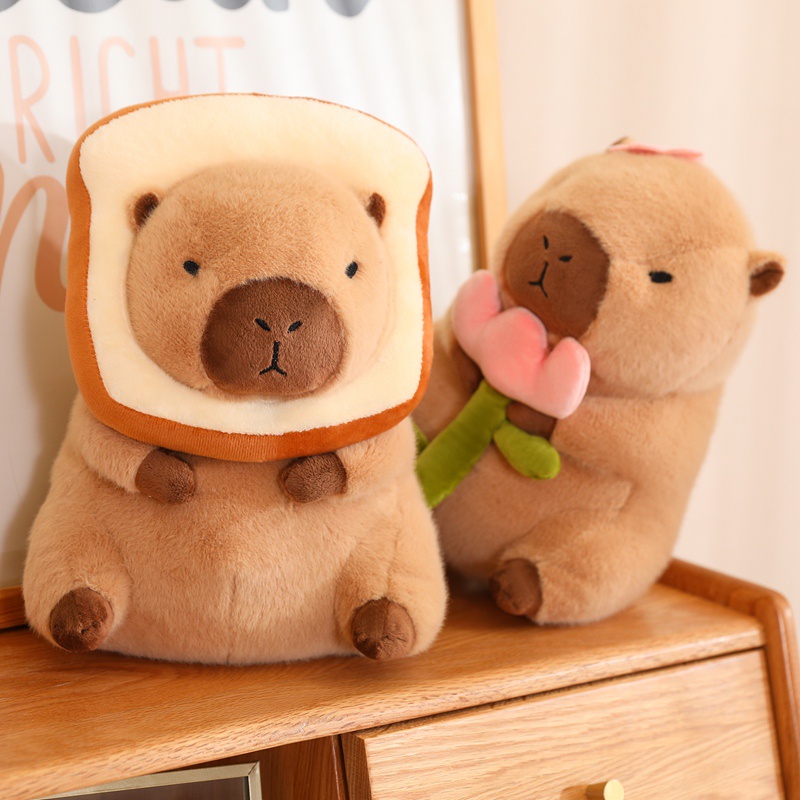 Capybara Thỏ sang trọng đồ chơi dễ thương khủng long bơ trái cây búp bê Lena gấu nhồi bông Teddy gấu búp bê Capybara plush toy siêu mềm Búp Bê Nhồi Bông Capybara Mềm Mại Đáng Yêu Gấu Bông Mô Phỏng Capybara Rytanda