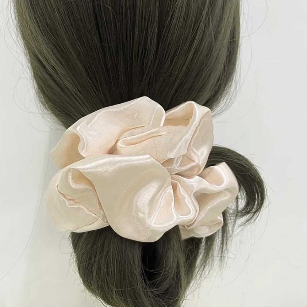 Dây Cột Tóc Bản Lớn Màu Sắc Đơn Giản Phong Cách retro Cho Nữ
