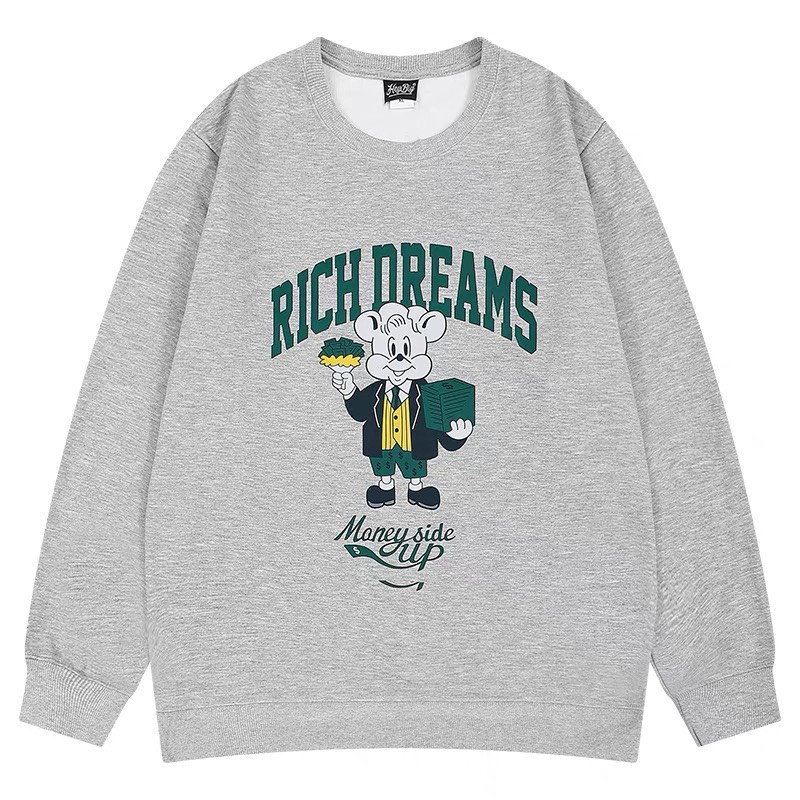 Áo SWEATER UNISEX RICH DREAM Nam Nữ From rộng chất nỉ dày dặn siêu cute
