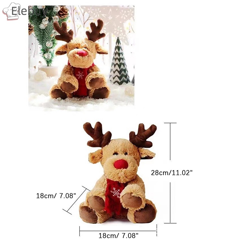 Tuần Lộc Nhồi Bông 25cm Trang Trí Giáng Sinh Năm Mới