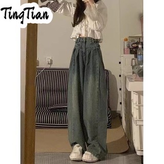 TINGTIAN quần_ống_rộng quần nữ jean American vintage jeans A27L0BJ 2023 NEW 071807