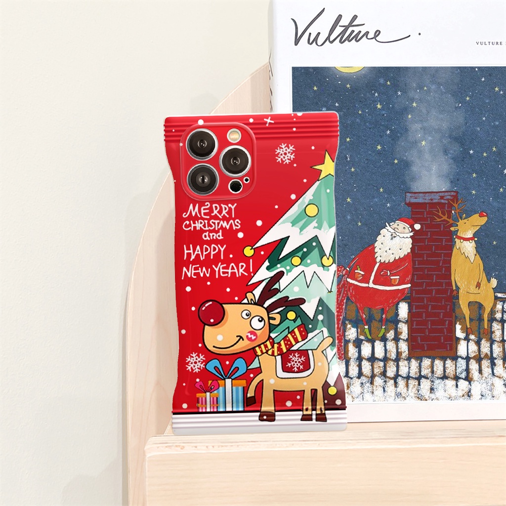 Ốp lưng iphone Tuần Lộc Giáng Sinh Hình Vỏ Kẹo 7/8/7plus/8plus/x/xsmax/Xr/11/11pro/11promax/12/12promax/13/14/pro/promax