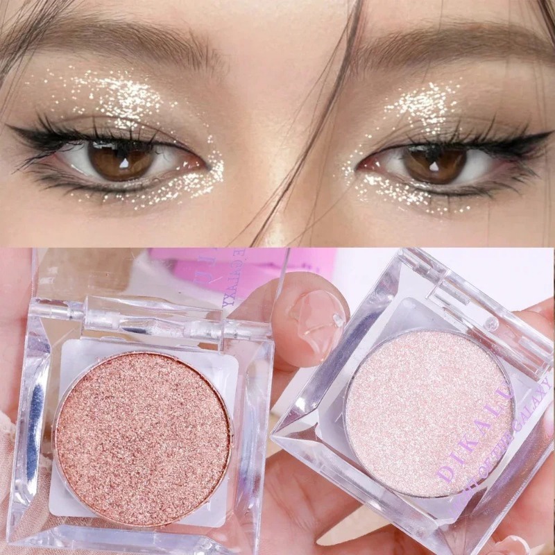 Phấn Mắt Trang Điểm Lâu Trôi Không Thấm Nước Lấp Lánh / Phấn Mắt acrylic Đơn Sắc / Bảng Phấn Mắt Kim Cương mini Trong Suốt Vỏ Sò Lấp Lánh Bắt Sáng