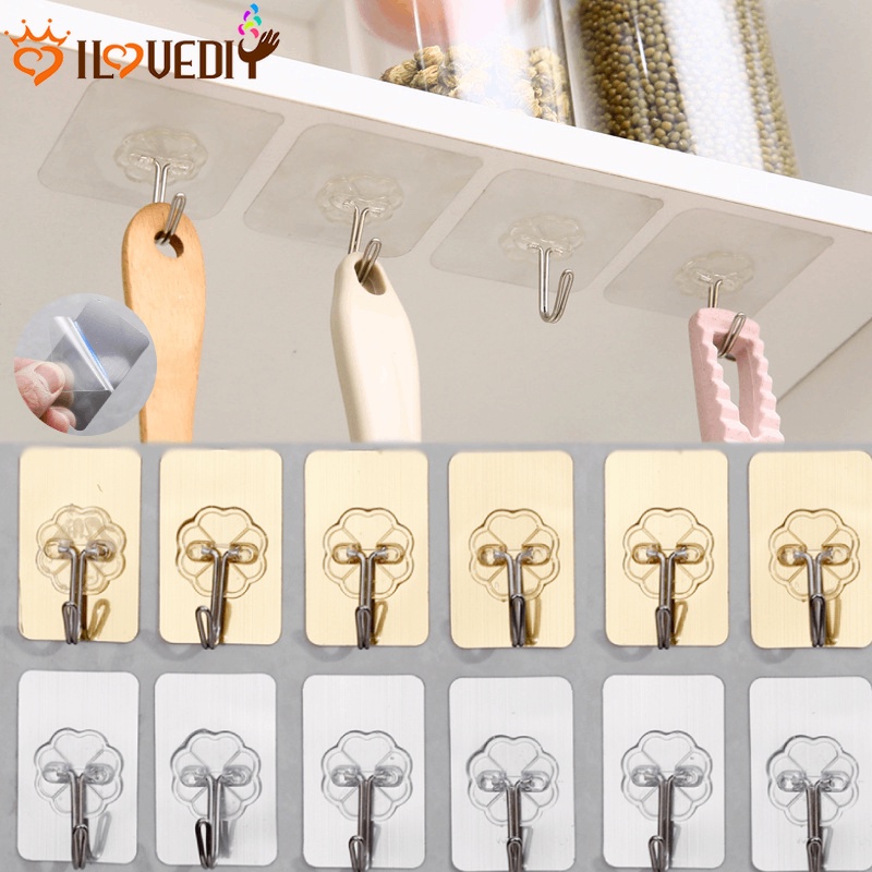 Móc Treo Đồ / Móc Treo Đồ Dán Tường Trong Suốt Tự Dính Không Cần Đục Lỗ Cho Nhà Tắm