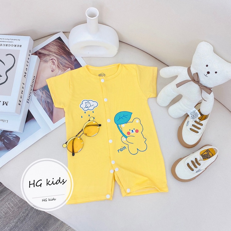 Body đùi/cộc tay cài thẳng HG Kids chất thun lạnh loại 1 siêu mềm mát cho bé trai bé gái