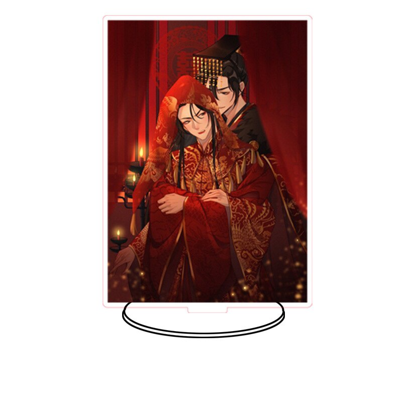 Mô hình Standee Husky và sư tôn mèo trắng của hắn để bàn tượng nhựa acrylic trong suốt Sở Vãn Ninh Mặc Nhiên