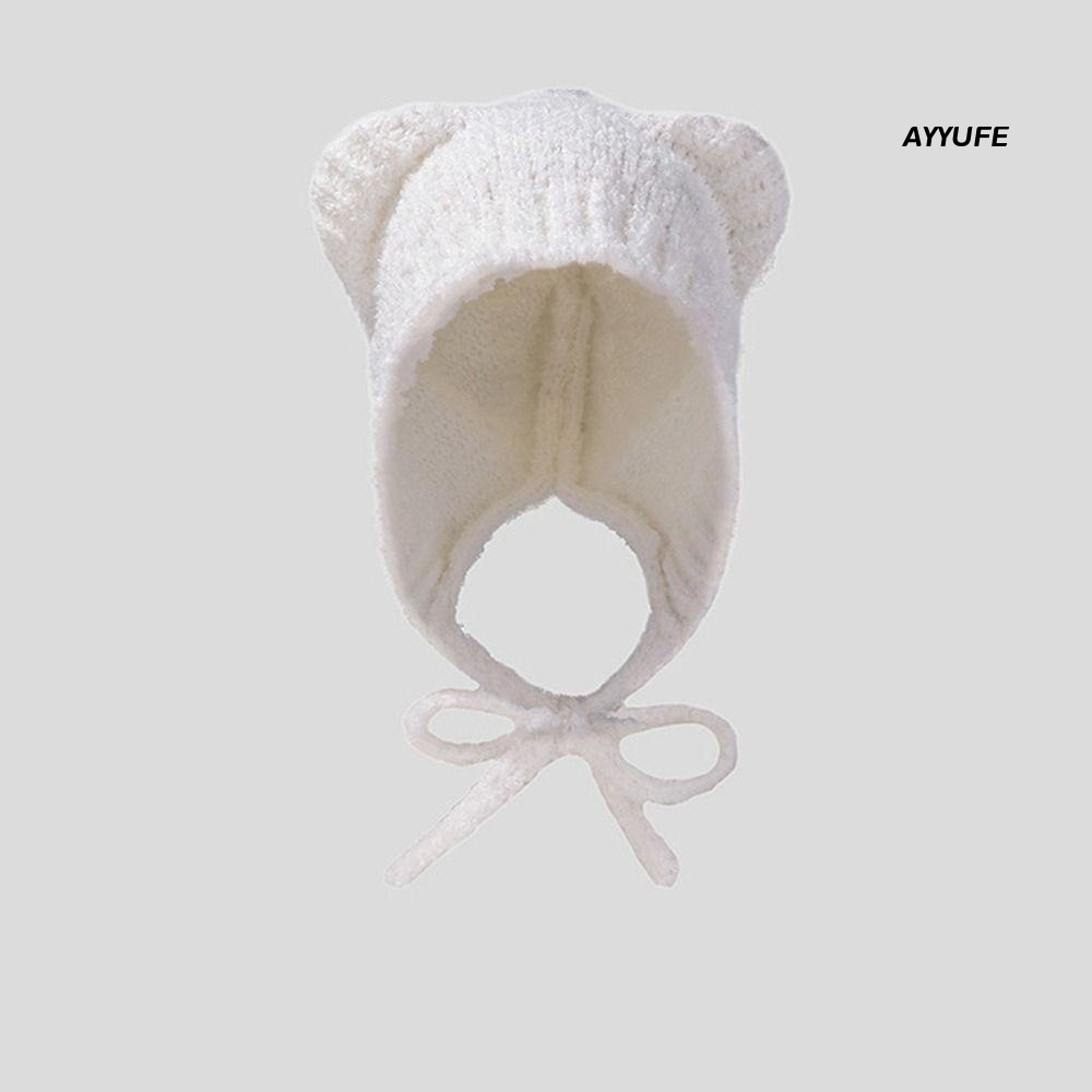 Ayyufe Mũ beanie Len Dệt Kim Trang Trí Tai Mèo Bảo Vệ Tai Đi Kèm Trang Phục Phong Cách Đường Phố