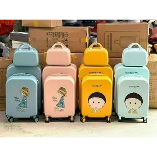 Bộ vali 3 món siêu tiện lợi cốp vuông có tay kéo