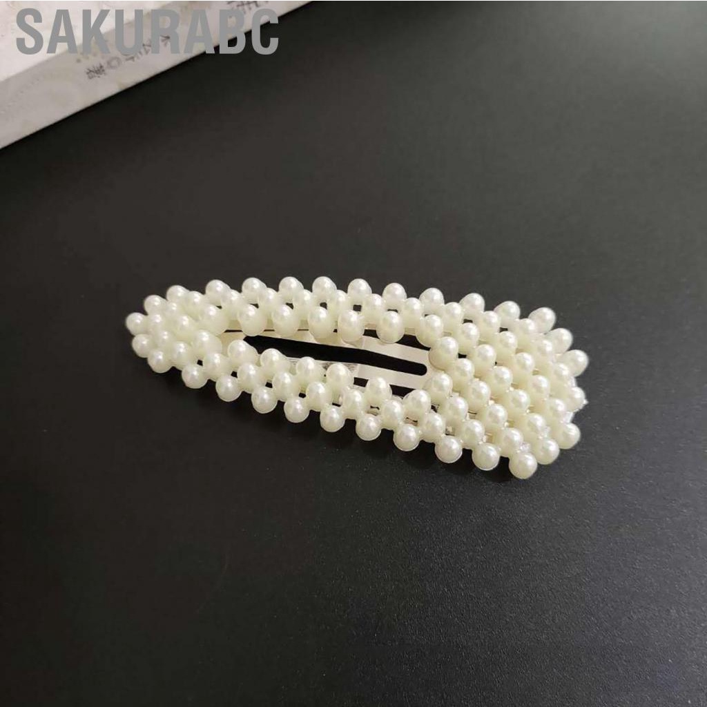Sakurabc False Pearl Clip Fashionable Cute Side Bangs Headwear Barrettes Hair Accessories for Girls