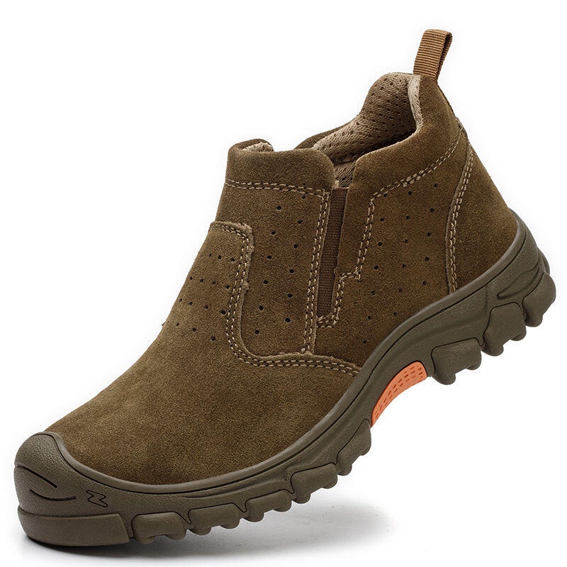 Giày Bảo Hộ Lao Động Không Mùi Thoáng Khí Bảo Vệ An Toàn Chống Đâm Thủng Cho Nam Máy Hàn Nhẹ Và Chống Mài Mòn. Giày Búp Bê Một Mảnh Thiết Kế Xinh Xắn Thời Trang