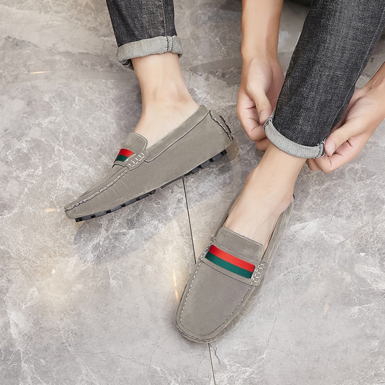 Thời Trang Giày Lười Da Lộn Phong Cách retro Cho Nam